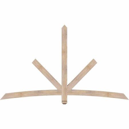 Ekena Millwork Alberta Smooth Timber Gable Bracket, Douglas Fir, 84"W x 49"H x 3 1/2"D x 3 1/2"F, 14/12 Pitch GBW084X49X0404ALB00SDF
